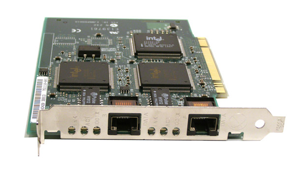 INTEL 751110-001 DUAL PORT 10/100 PCI ETHERNET CONTROLLER CARD