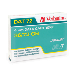 VERBATIM DAT72 36/72GB 4MM 170M DATA CARTRIDGE 1PK