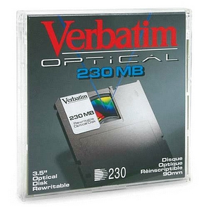 VERBATIM 90545 230MB 512B/S 3.5" REWRITABLE MAGNETO OPTICAL DISK 1PK