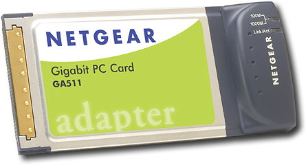 NETGEAR GA511 10/100/1000 GIGABIT NOTEBOOK NETWORK CARD