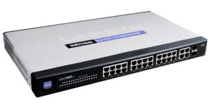 LINKSYS SLM224G4S 24-PORT 10/100 4-PORT GIGABIT STACKABLE SMART SWITCH