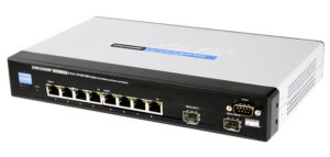 LINKSYS SRW2008MP 8PORT MANAGED GIGABIT SWITCH W/MAX POE 2 GBIC SLOTS