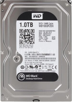 WESTERN DIGITAL BLACK  WD1003FZEX 3.5" 1TB 7200 RPM 64MB CACHE SATA HARD DRIVE