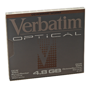 VERBATIM 92846 4.8GB 1024B/S 5.25" WRITE ONCE ( WORM ) OPTICAL DISK 1PK